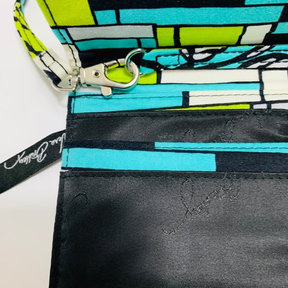 Vera Bradley Trifold Wallet Crossbody Purse Hipster Rumba Clutch Blue Retired - Picture 11 of 16